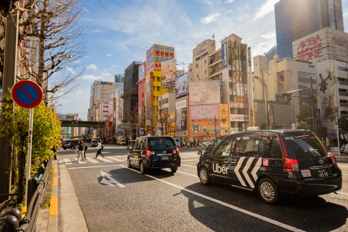 Akihabara Streets with Taxi's