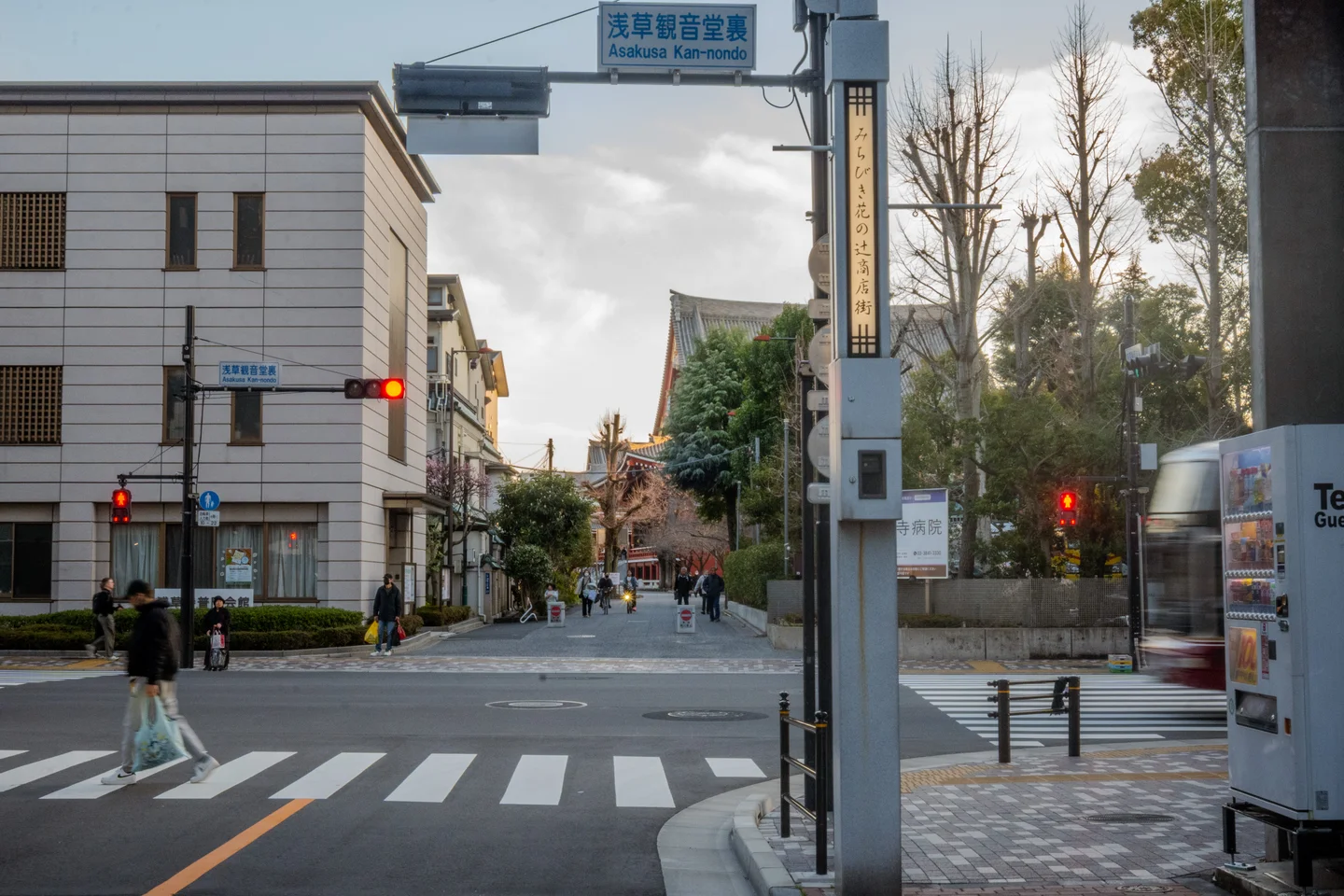Crossing Opposite Senso-ji Temple