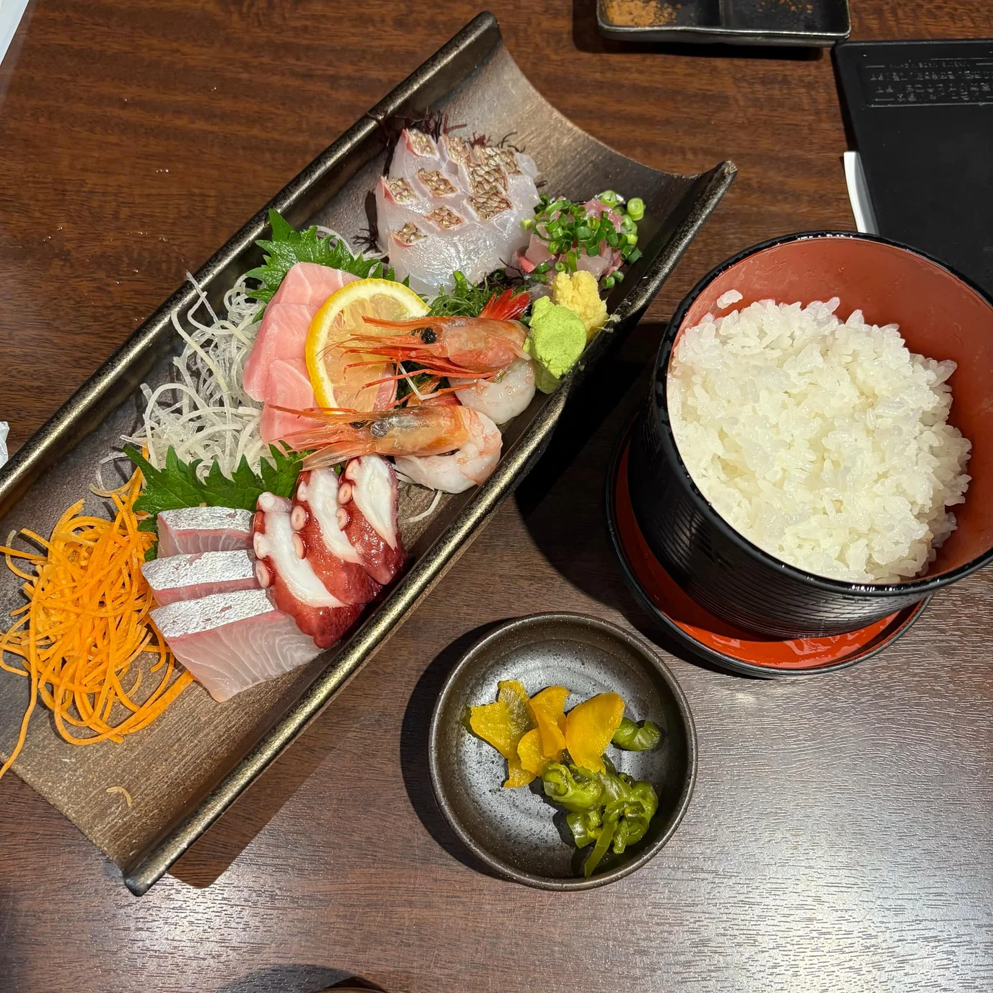 Japanese Seafood Platter with Rice